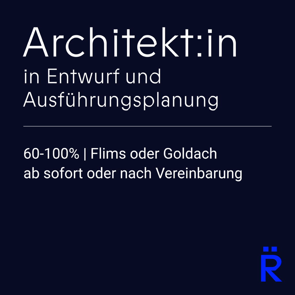 Stellenanzeige Architekt:in blau