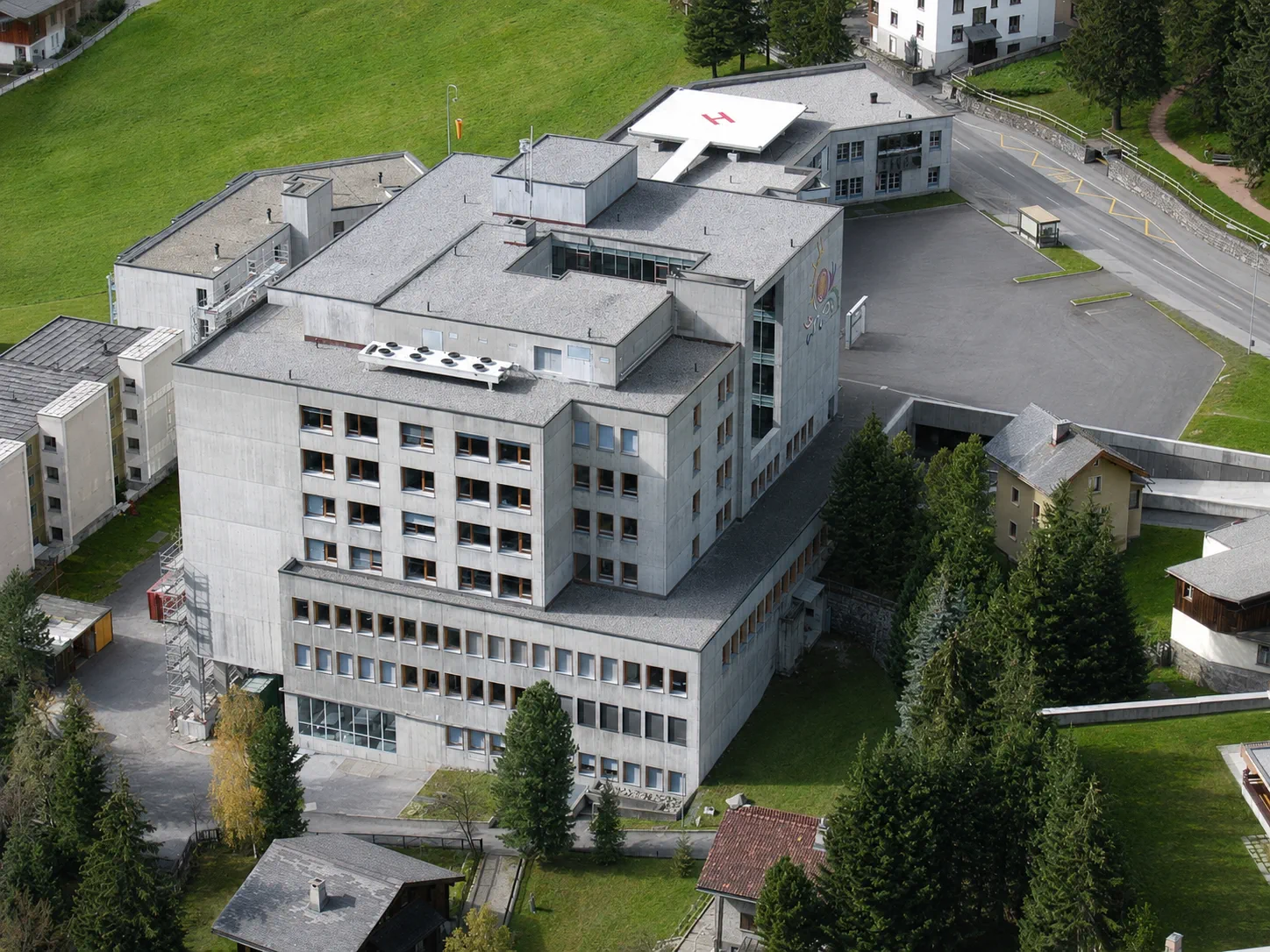 Spital Davos Luftaufnahmen